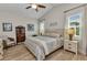 Calm bedroom with vaulted ceiling, neutral decor and serene atmosphere at 24358 Folkstone Ave, Punta Gorda, FL 33980