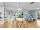 Bright dining area with ample seating, hardwood floors, and a view of the living space for seamless entertaining at 25275 Rampart Blvd # 1504, Punta Gorda, FL 33983