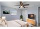Light and bright bedroom with closet and ceiling fan at 711 Forest Hill Nw Ln, Port Charlotte, FL 33948
