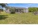 Lush green backyard with adjacent patio and screened in patio area at 10133 Gulfstream Blvd, Englewood, FL 34224