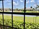 Scenic view of a serene pond with lush green landscaping at 13100 S Mccall Rd # 125, Port Charlotte, FL 33981