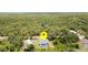 Aerial view showcasing a home surrounded by lush greenery, offering privacy and a tranquil atmosphere at 1444 Frisco Ter, Port Charlotte, FL 33953
