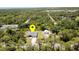 Aerial view of a house and surrounding area, marked with a yellow location pin at 1444 Frisco Ter, Port Charlotte, FL 33953