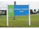 Harbour Heights Park sign at 3171 Highlands Rd, Punta Gorda, FL 33983