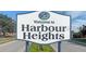 Harbour Heights community sign at the entrance at 3171 Highlands Rd, Punta Gorda, FL 33983