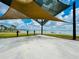 Shaded park area featuring electric car chargers, offering serene water views and a relaxing atmosphere at 42346 Waterfront Way, Punta Gorda, FL 33982