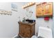 Bathroom featuring detailed vanity, lighting, and shelving at 4583 S Salford Blvd, North Port, FL 34287