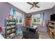 Dining area featuring a small table with chairs, natural light, and ample storage at 4583 S Salford Blvd, North Port, FL 34287