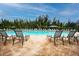 Inviting community pool surrounded by lounge chairs and lush greenery, perfect for relaxation and outdoor enjoyment at 7292 Mikasa Dr, Punta Gorda, FL 33950