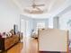 Bright bedroom with hardwood floors, trey ceilings and a minimalist decor at 1007 Comstock St, Port Charlotte, FL 33952