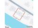 Property lot lines on a map showing the property's dimensions and location relative to nearby roads and water at 107 Sinclair Se St, Port Charlotte, FL 33952