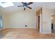Bedroom with hardwood floors, a skylight, and a ceiling fan at 3960 Magara Ter, North Port, FL 34287