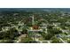 Wide aerial shot of a tranquil neighborhood with lush trees and well-spaced homes at 4294 Wooley Ave, North Port, FL 34287