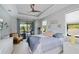 This cozy bedroom features a sliding glass door leading to the outdoor space and bright natural light at 13471 Chenille Dr, Port Charlotte, FL 33981