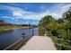 This private wooden dock is on the canal and provides easy access to the water at 13471 Chenille Dr, Port Charlotte, FL 33981