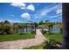 Dock and canal view from the backyard of this waterfront property at 13471 Chenille Dr, Port Charlotte, FL 33981