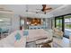 Open living space featuring a kitchen, dining area, and living room with access to a pool at 13471 Chenille Dr, Port Charlotte, FL 33981