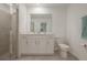 Clean bathroom with a glass-enclosed shower and white vanity at 14141 Heritage Landing Blvd # 912, Punta Gorda, FL 33955