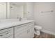 Spotless bathroom features quartz vanity, new sink, and shower/tub combo at 18178 Wolbrette Cir, Port Charlotte, FL 33948