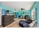 Well decorated patio with grill and seating area at 26125 Copiapo Cir, Punta Gorda, FL 33983