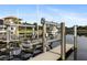 View of a boat lift on a canal at 2630 Tarpon Cove Dr # 212, Punta Gorda, FL 33950