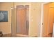 The bathroom features a glass enclosed tile shower and neutral paint at 3724 Bordeaux Dr, Punta Gorda, FL 33950