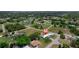 Picturesque aerial shot of a charming neighborhood highlighting a lovely single-Gathering home near a canal at 405 Ridgecrest Dr, Punta Gorda, FL 33982
