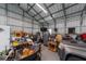 Large garage with plenty of workspace and storage for tools and equipment at 405 Ridgecrest Dr, Punta Gorda, FL 33982