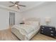 Tranquil bedroom features white walls and tray ceiling at 42771 Valley Brooks St, Punta Gorda, FL 33982