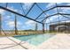 Relaxing screened pool and patio with a calming view of the water at 42771 Valley Brooks St, Punta Gorda, FL 33982