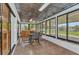 Enclosed patio featuring a built-in counter and a table with seating for four at 4509 Wynkoop Cir, Port Charlotte, FL 33948