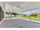 Spacious screened porch with concrete flooring and views of the backyard at 4509 Wynkoop Cir, Port Charlotte, FL 33948