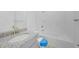 Bright bathroom features a granite sink, a tiled shower and modern fixtures at 5018 Cillette Ave, North Port, FL 34288