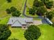 Aerial view of the property showing its expansive grounds, patio, and verdant greenery at 5221 Blackjack Cir, Punta Gorda, FL 33982