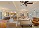 Bright and airy living room with hardwood floors, stylish furnishings, and seamless flow to other living spaces at 5221 Blackjack Cir, Punta Gorda, FL 33982
