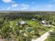 Beautiful property with a pristine pond, lush vegetation, and a sprawling landscape from an aerial perspective at 7424 Acorn Blvd, Punta Gorda, FL 33982