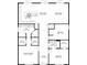 Detailed floor plan showcasing the layout of the kitchen, living room, bedrooms, and bathrooms with dimensions at 7424 Acorn Blvd, Punta Gorda, FL 33982