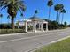 White gazebo with lush landscaping in a beautiful, well-maintained community at 1273 Jonah Dr, North Port, FL 34289