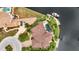 Stunning aerial view showcases the property, waterfront, pool and boat lift at 250 Freeport Ct, Punta Gorda, FL 33950