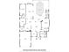 Detailed floor plan showcasing layout of the house including bedrooms, kitchen, pool, and garage at 264 Rotonda N Blvd, Rotonda West, FL 33947