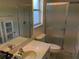 Bathroom features a vanity, sink, mirror, and standing shower at 4823 Foxhall Rd, North Port, FL 34288