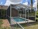 Screened pool with a clear view, providing a private and refreshing oasis in the backyard at 4823 Foxhall Rd, North Port, FL 34288