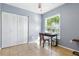 Bedroom features a window with view, closet, desk and chair at 6382 Cutler Ter, Port Charlotte, FL 33981