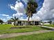 Charming single-story home boasting a lush, landscaped front yard and a long driveway leading to a garage at 6483 Fabian Rd, North Port, FL 34287