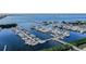 An aerial view of a marina with many boats docked at 1375 Saxony Cir # 124, Punta Gorda, FL 33983