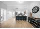 Modern kitchen features a breakfast bar and stainless steel appliances, enhancing the living space at 1375 Saxony Cir # 124, Punta Gorda, FL 33983