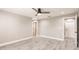 The bedroom features stylish plank flooring and neutral wall color at 16403 Perdida Ct, Punta Gorda, FL 33955