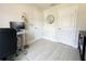 Comfortable office space with modern desk, chair, and two closets at 17344 York Ave, Port Charlotte, FL 33948