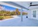 Covered back patio overlooking pool and channel offering great outdoor living and entertaining at 18610 Fort Smith Cir, Port Charlotte, FL 33948