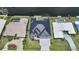 Aerial view of a single-Gathering home featuring a modern roof, tidy landscaping, and canal access at 2815 Coral Way, Punta Gorda, FL 33950
